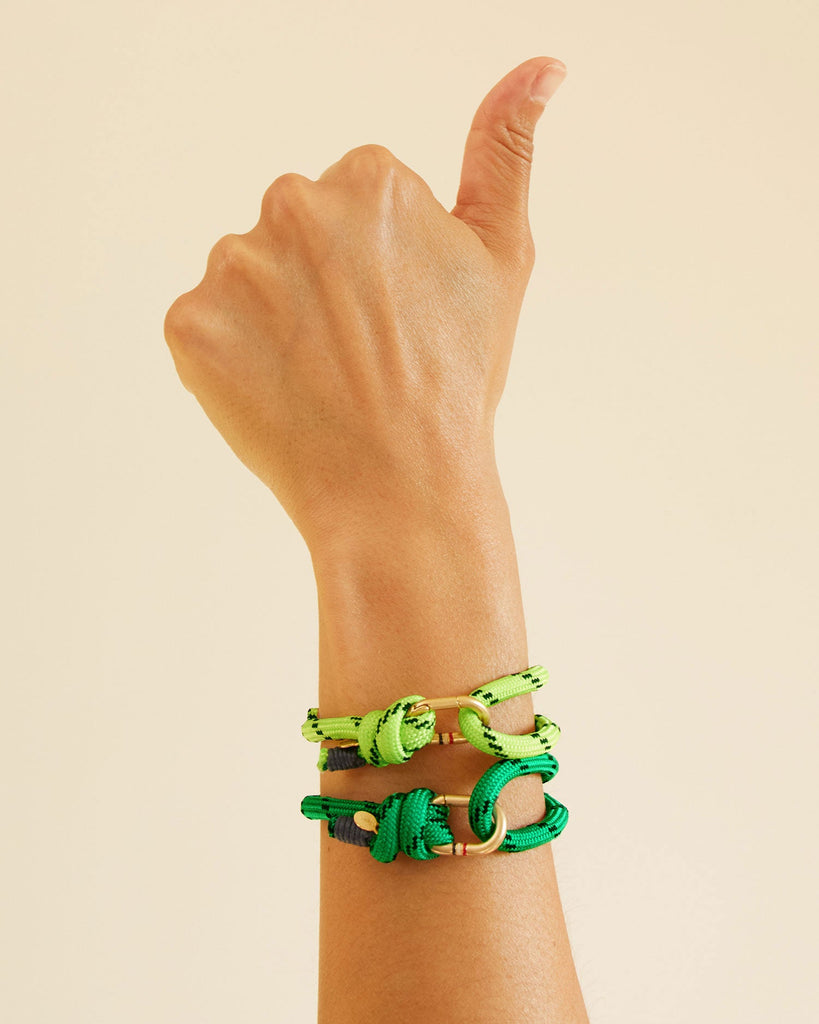 Clare V Sailcord Bracelet Green and Neon Yellow Bach&Co