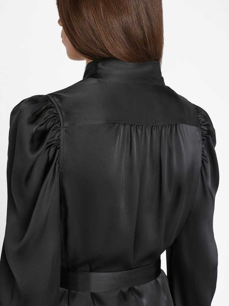 Frame Gillian Long Sleeve Mini Dress Noir Bach&Co