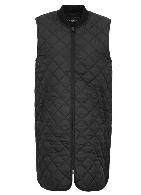 Ilse Jacobsen Quilt Vest With Extended Length Black Bach&Co