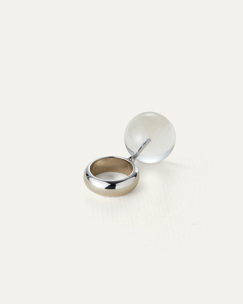 Jenny Bird Lyra Ring Rhodium/Clear Bach&Co