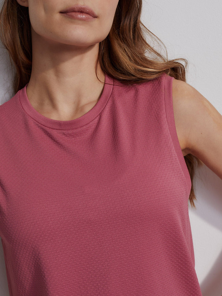 Varley Page Seamless Crop Tank Rose Wine Bach&Co