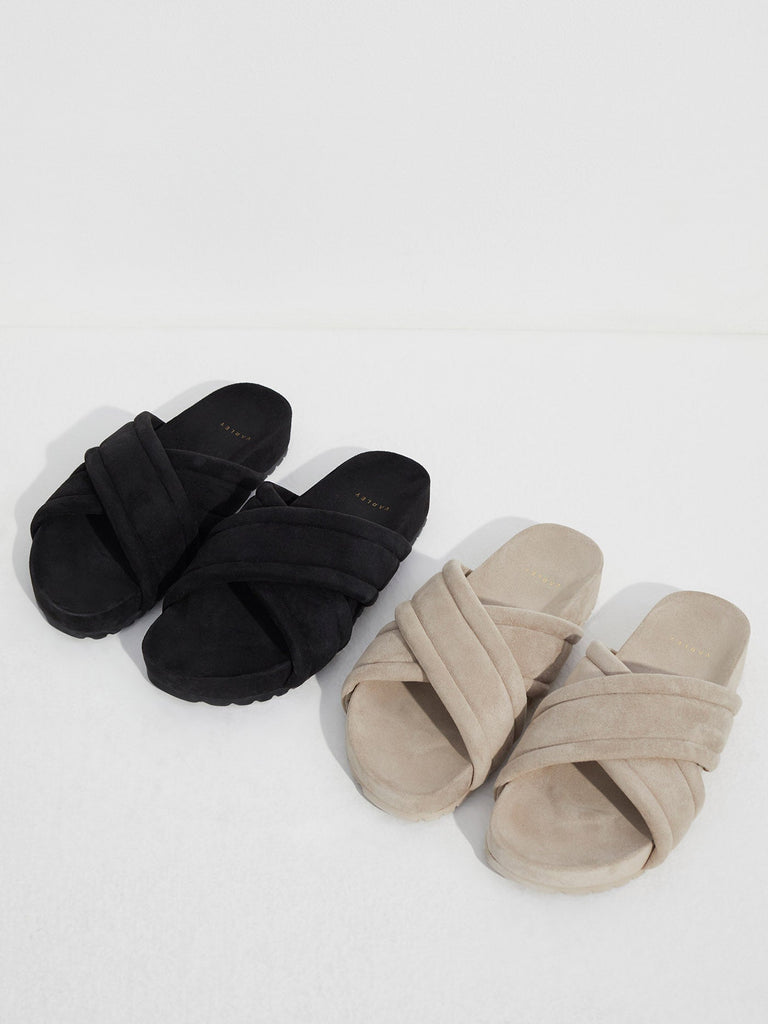 Varley Ronley Quilted Slides 2.0 Mink Stone Bach&Co