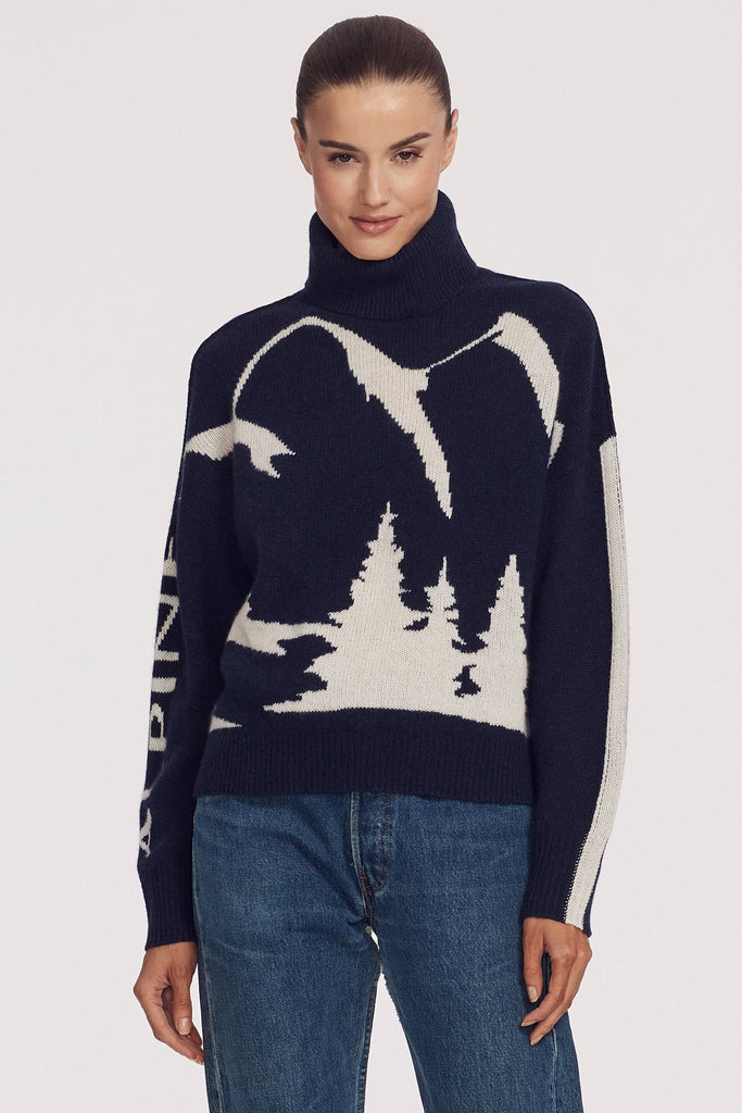 360 Cashmere Alpine Sweater Navy/Alabaster Bach&Co