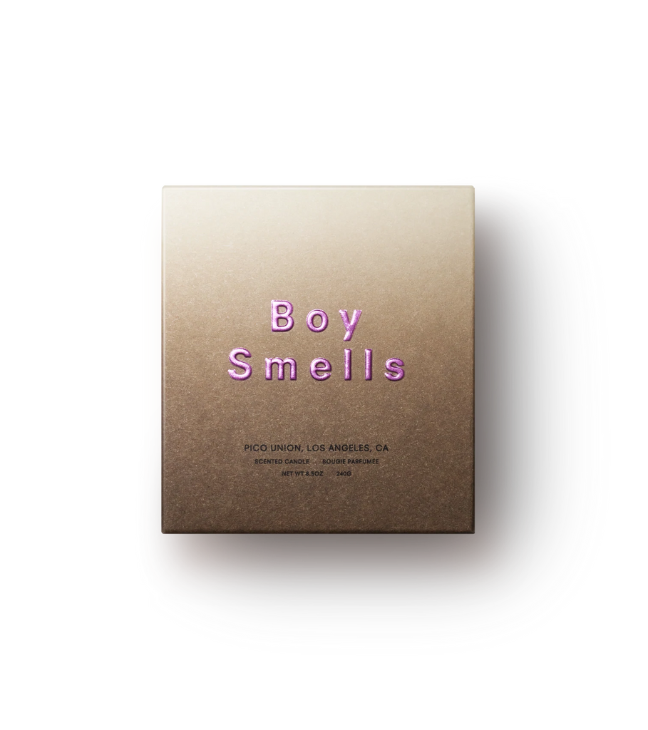 Boysmells Rhubarb Smoke Candle Incense, Rhubarb, Violet Leaves, Black Tea, Birch, Smoked Papyrus And Tanned Leather Bach&Co