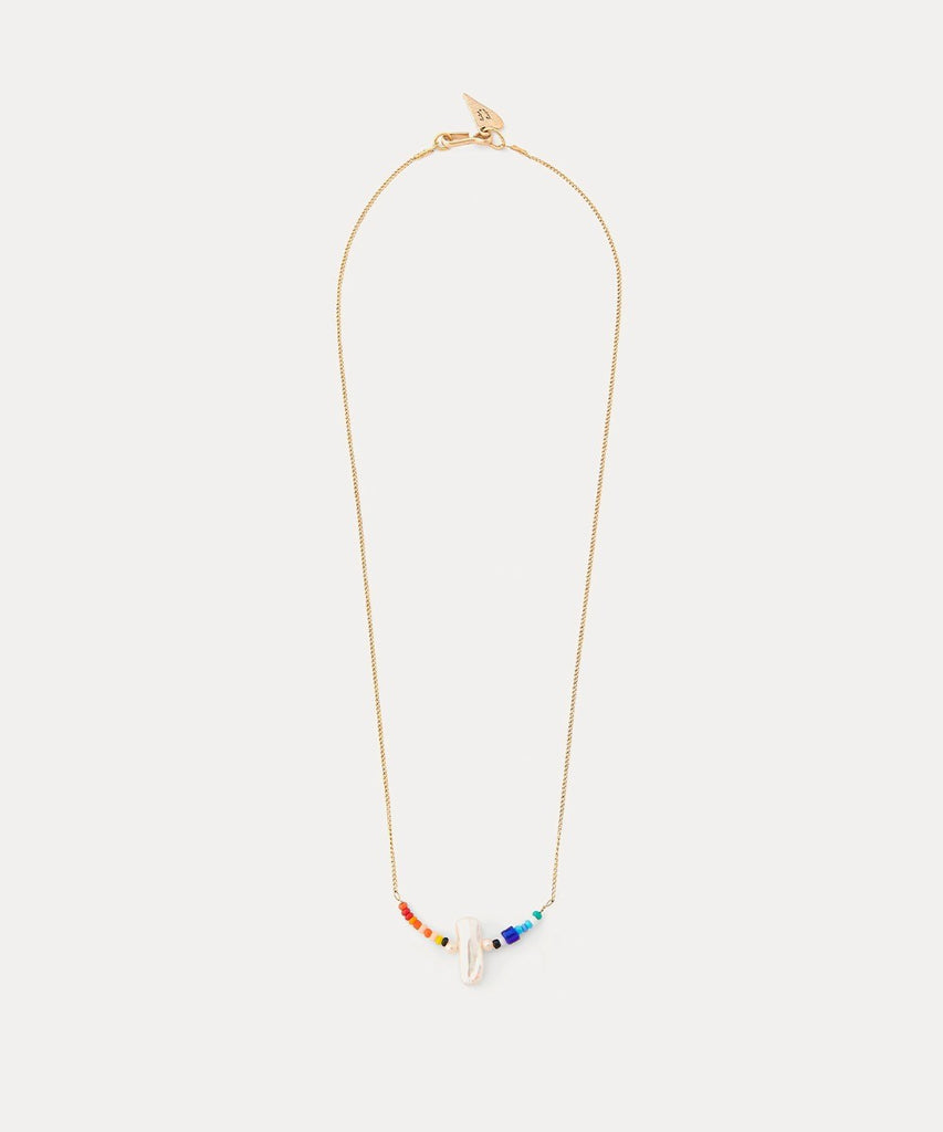 Forte_Forte Chain Collier With Pearls Multicolor Bach&Co