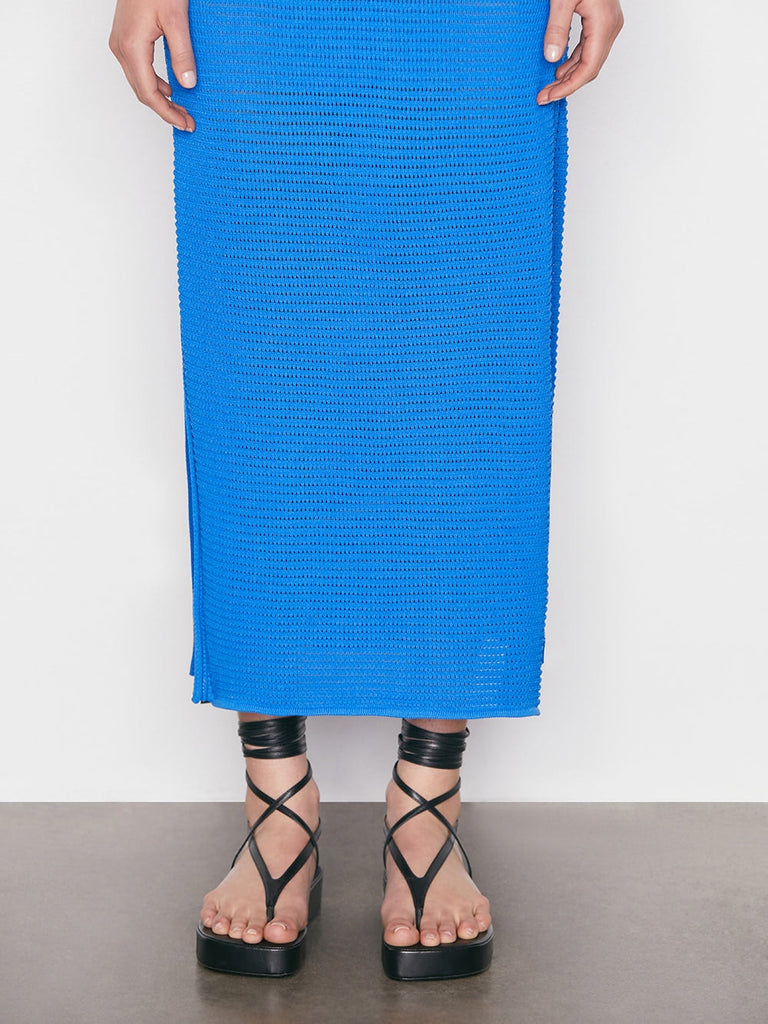 Frame Crochet Midi Dress Provence Blue Bach&Co