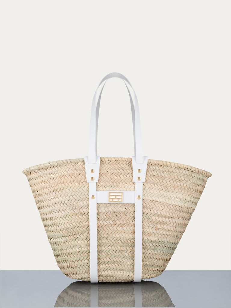 Frame Straw Tote Bag Off White Bach&Co