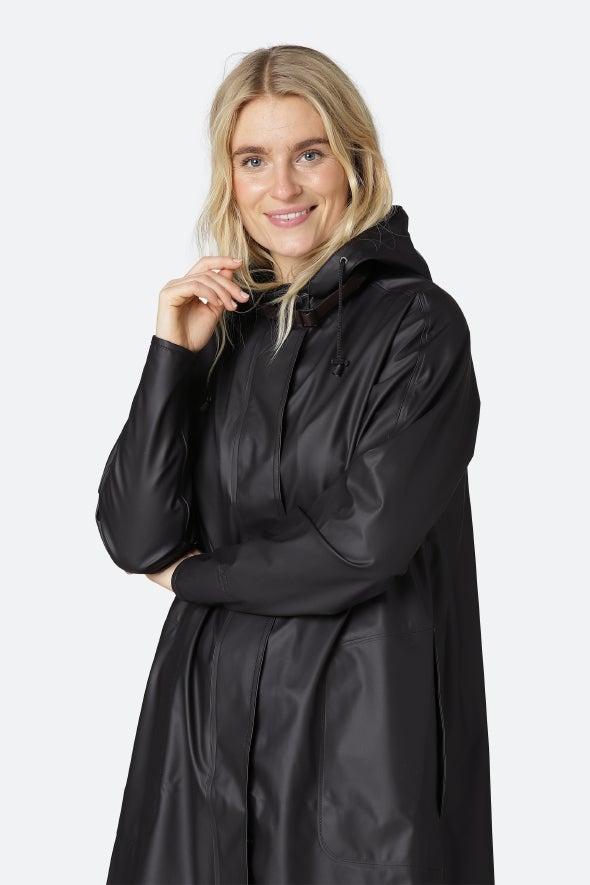 Ilse Jacobsen Feminine A-Shaped Raincoat Black Bach&Co