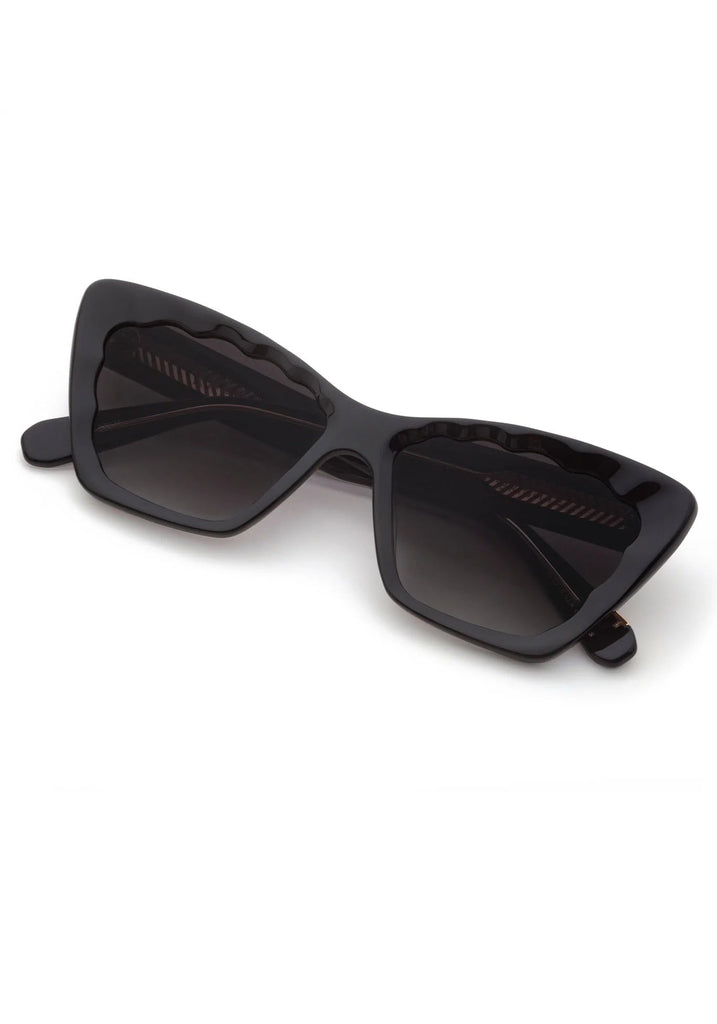 Krewe Brigitte Black + Black & Crystal Sunglasses Black + Black & Crystal Bach&Co