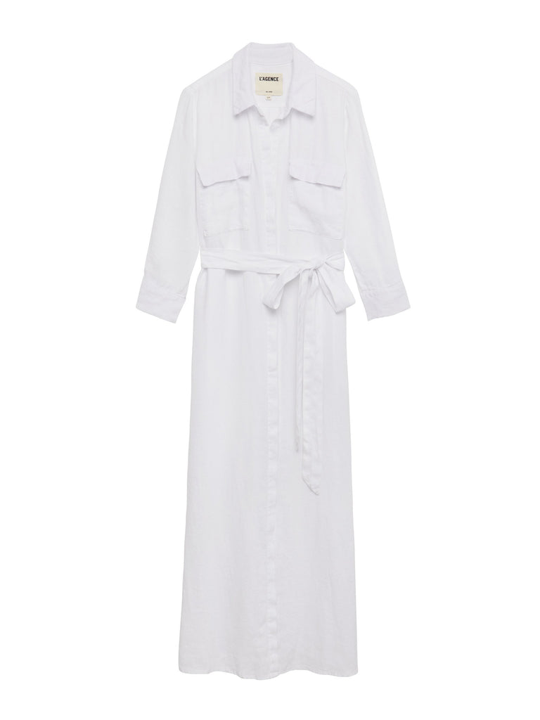 L'agence Cameron Long Shirt Dress Blanc Bach&Co 06