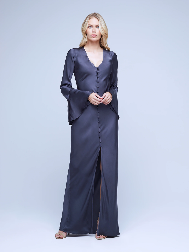 L'agence Dakora Long Sleeve Dress Dark Graphite Bach&Co