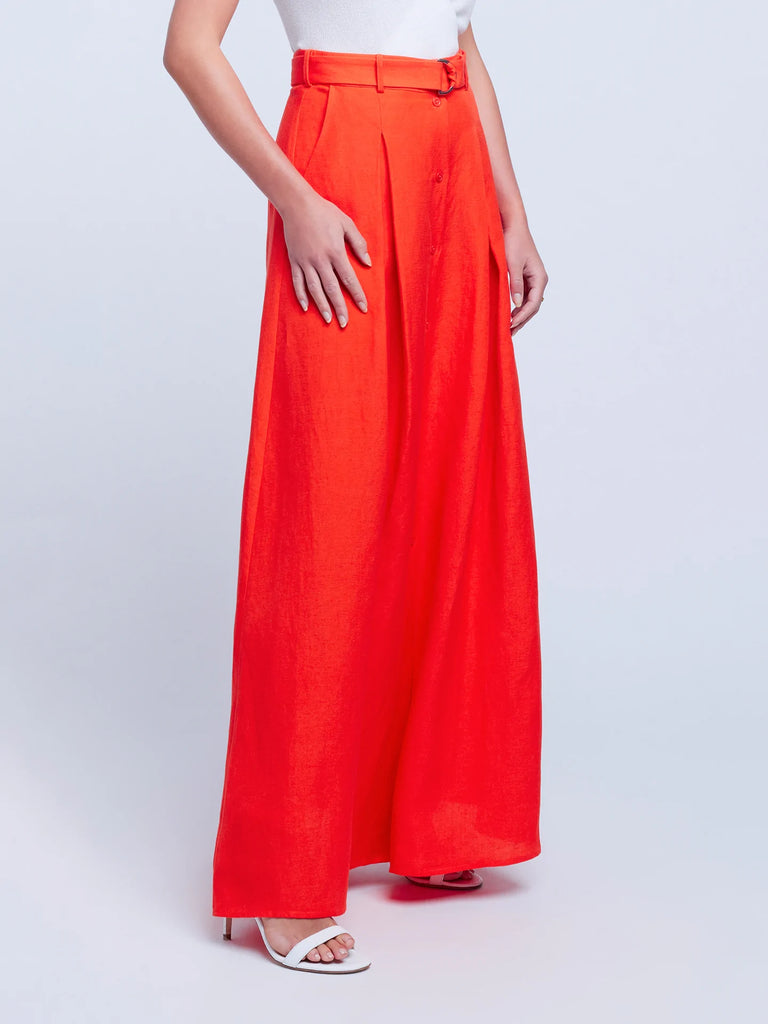 L'agence Fabianna Belted Skirt Cherry Tomato Bach&Co