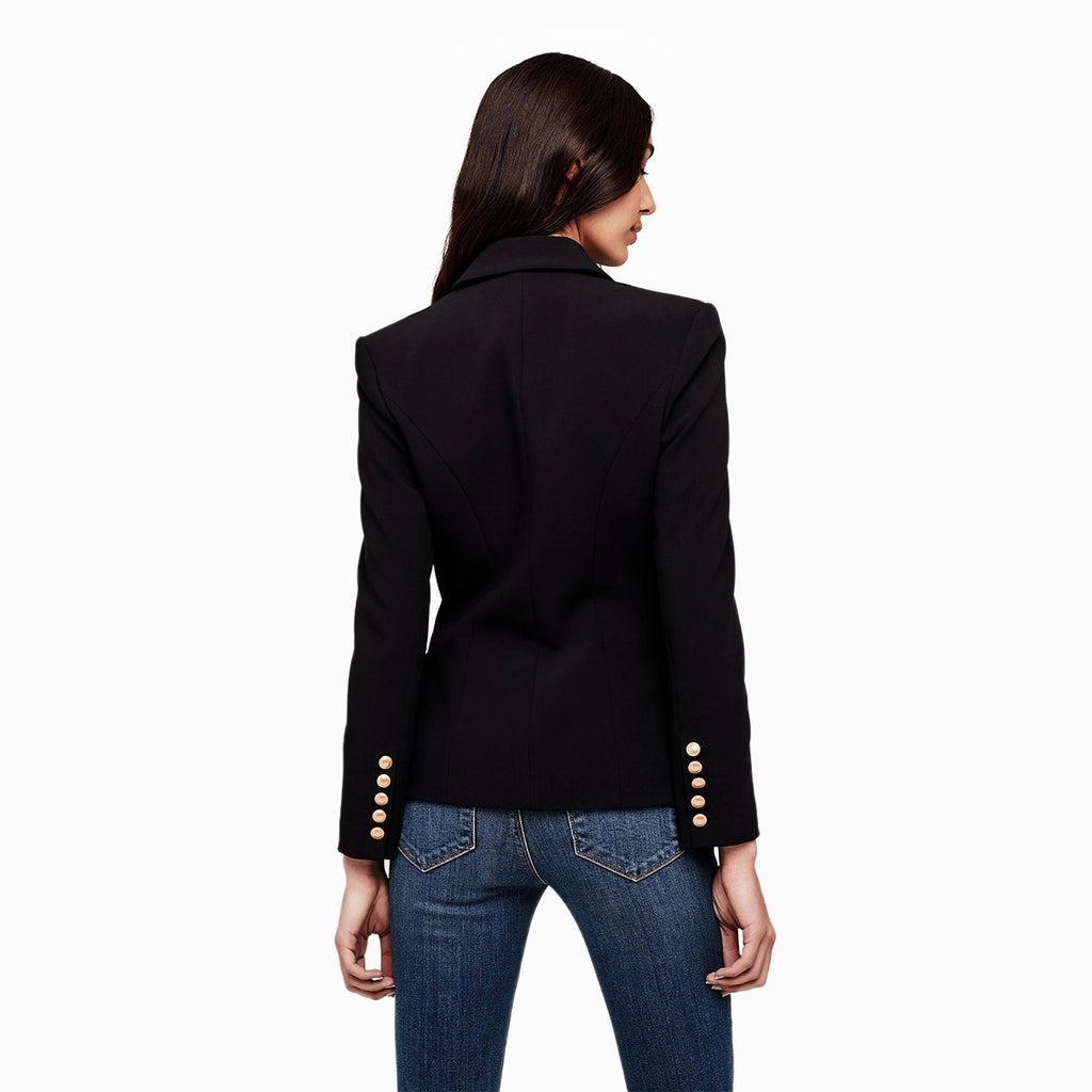 L'agence Kenzie Double Breasted Blazer Black Bach&Co 02