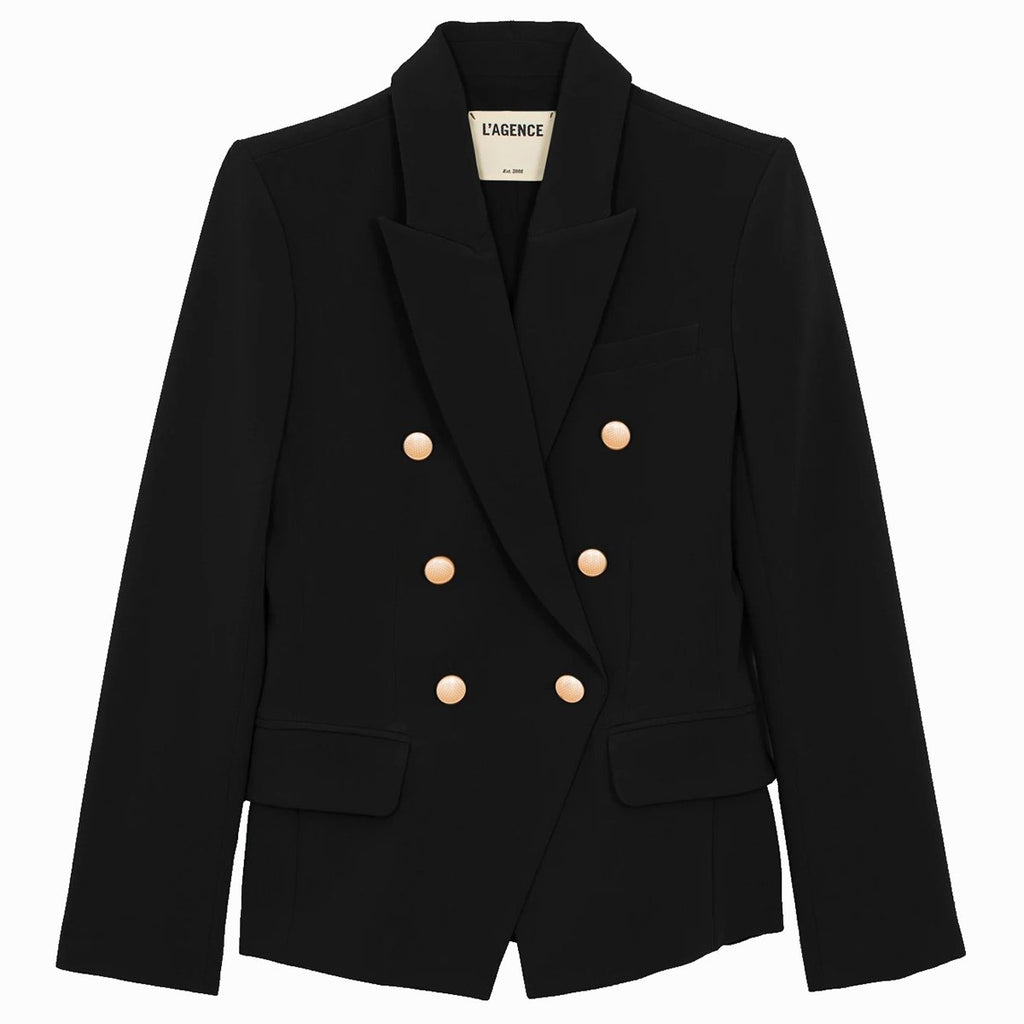 L'agence Kenzie Double Breasted Blazer Black Bach&Co 03