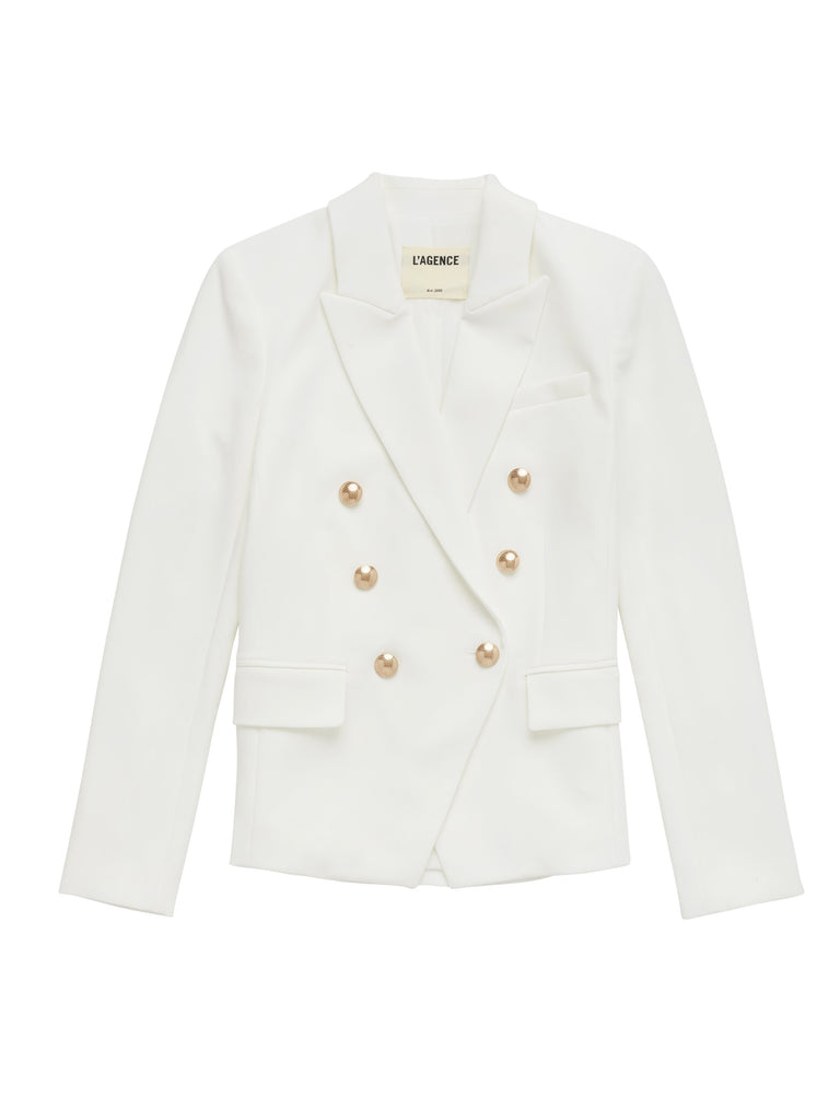 L'agence Kenzie Double Breasted Blazer Ivory Bach&Co 08