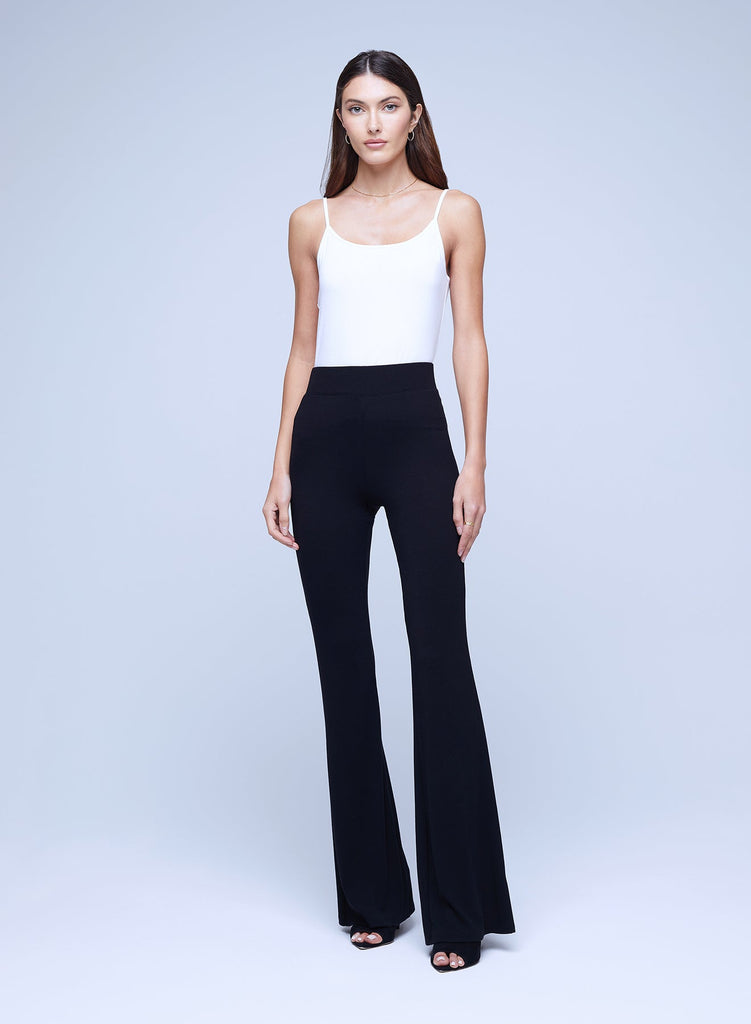 L'agence Marta H/R Pull On Flare Pant Black Bach&Co