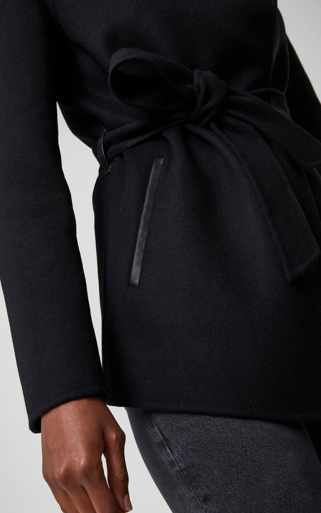 Mackage Azara-Cn Ladies Belted Light Wool Coat Black Bach&Co