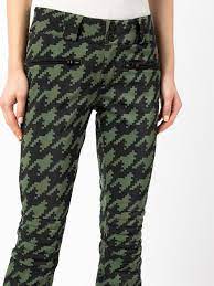 Perfect Moment Aurora High Waist Flare Pant Dark green Houndstooth Bach&Co