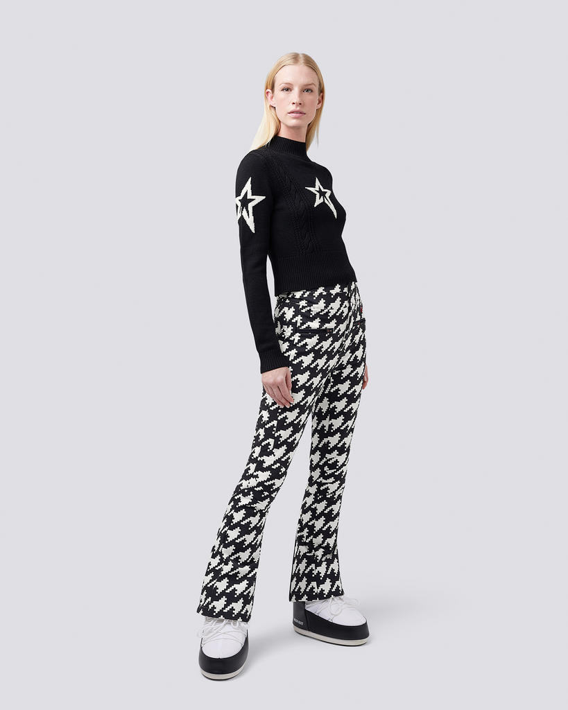 Perfect Moment Aurora High Waist Flare Pant Houndstooth Bach&Co