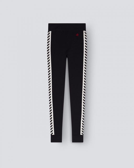 Perfect Moment Zigzag Stripe Thermal Pant Black Bach&Co