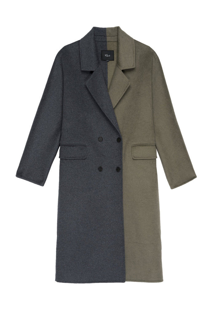 RAILS Bristol - Double Breasted Two Toned Coat Charcoal/Camel Bach&Co
