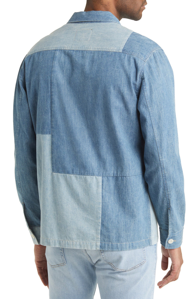 Rails Kerouac Patchwork Cotton Denim Shirt Jacket Indigo Mix Patchwork Bach&Co