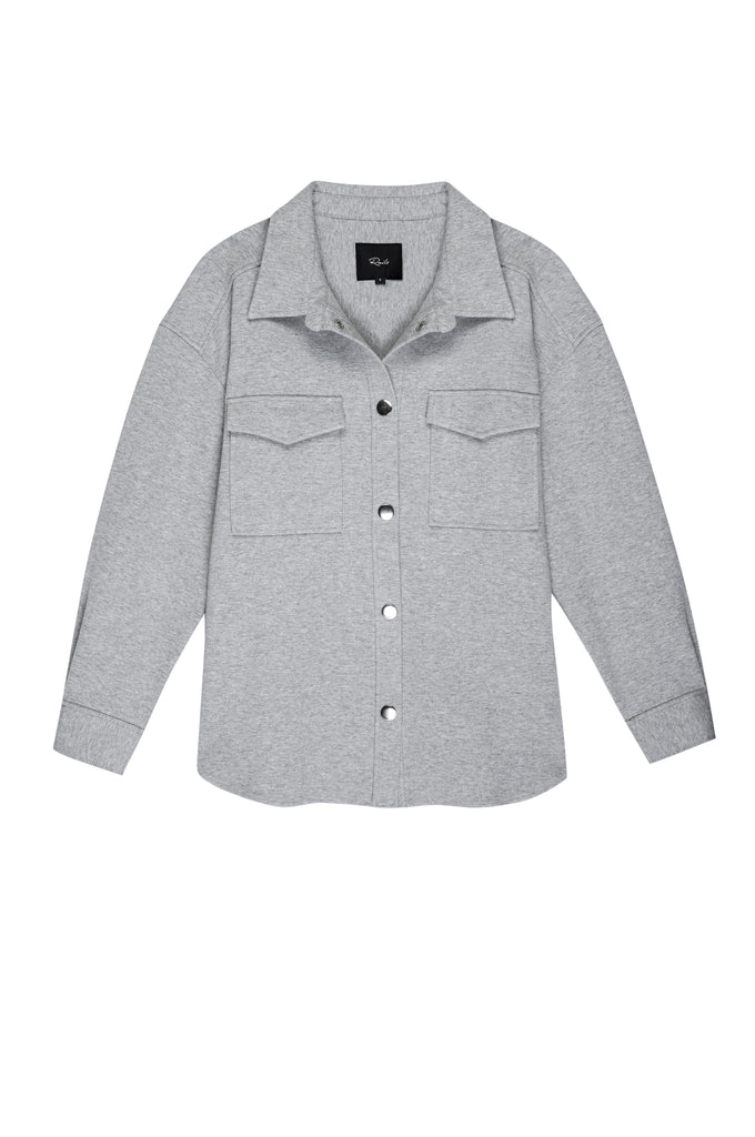 Rails Turner Heavy Knit Buttondown Shirt Jacket Heather Grey Bach&Co
