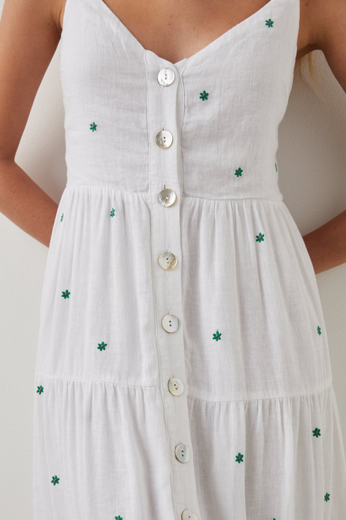 Rails Violet Dress Green Daisy Embroidery Bach&Co