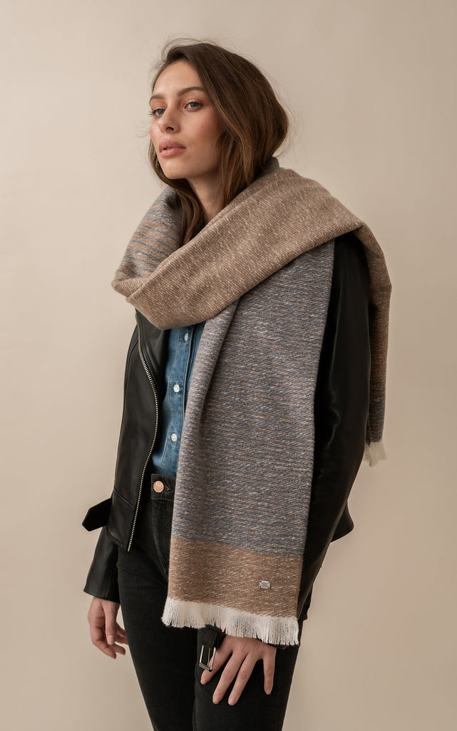 Soia and Kyo Ladies Woven Scarf Fawn Bach&Co