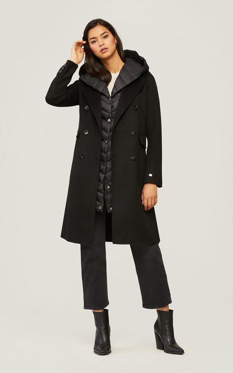 Soia and Kyo Viola 3-In-1 Double-Face Wool Coat With Thermolite Layer Black Bach&Co