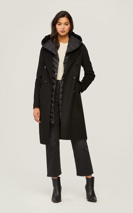 Soia and Kyo Viola 3-In-1 Double-Face Wool Coat With Thermolite Layer Black Bach&Co